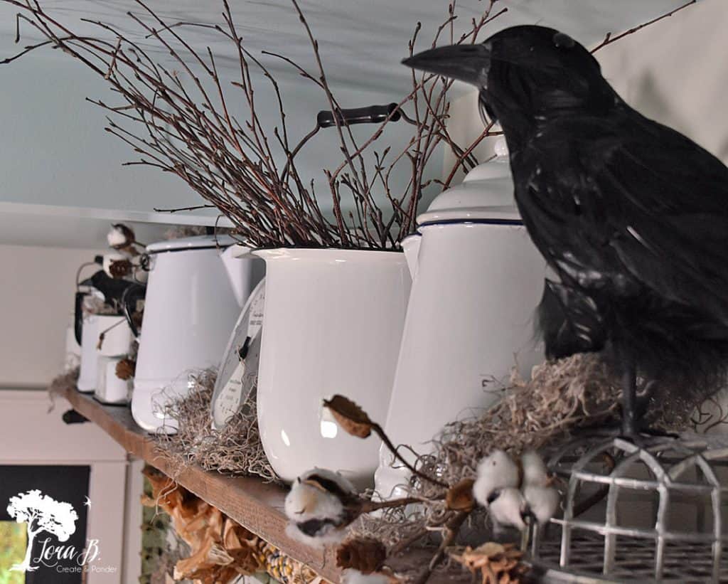 Decorating with Crows and Enamelware