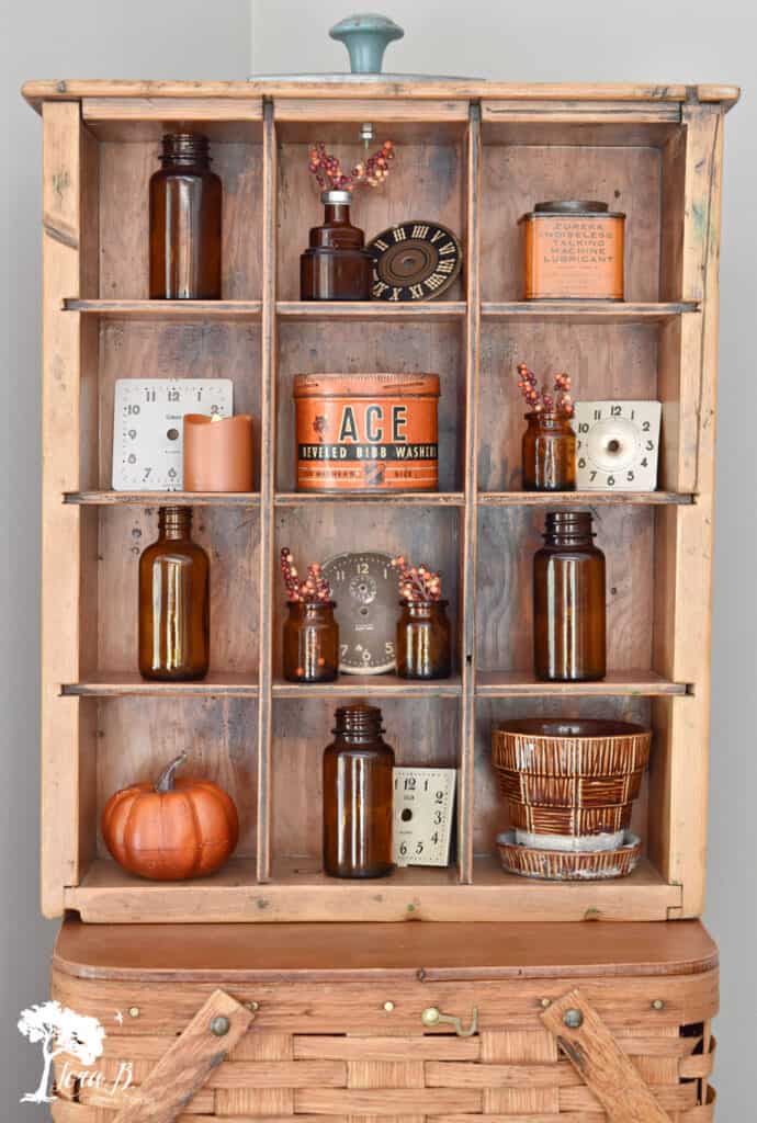 Vintage cubby display