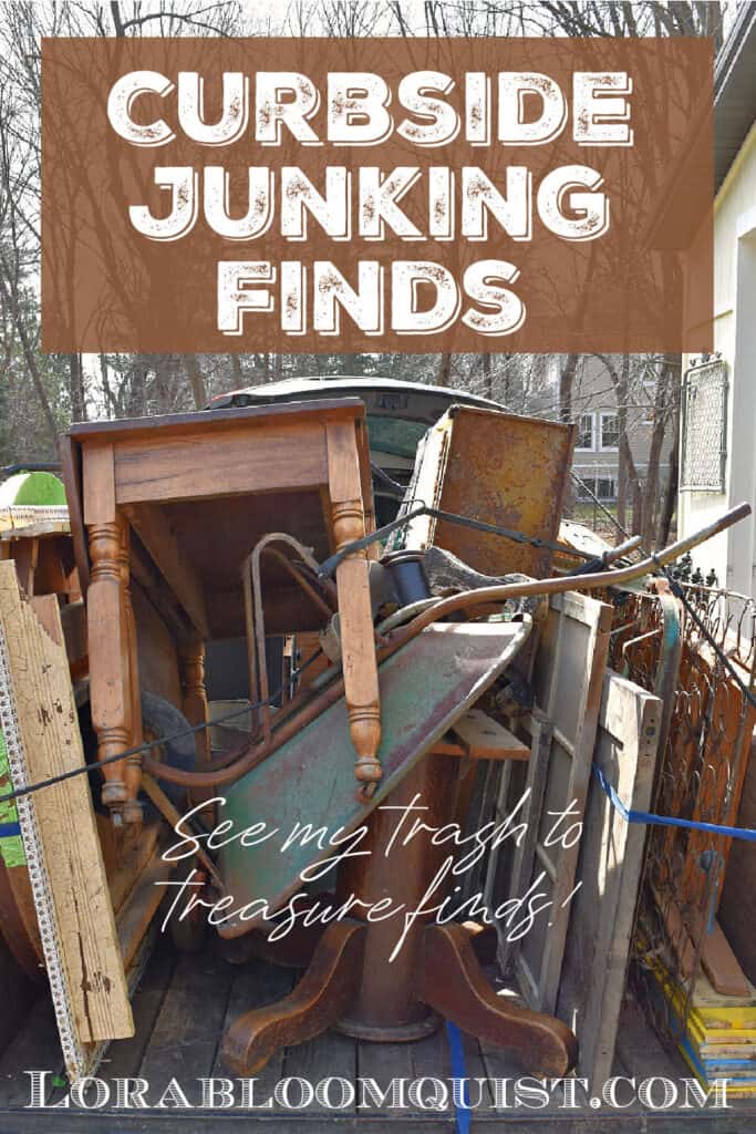 Trailer load of vintage curbside junking finds.