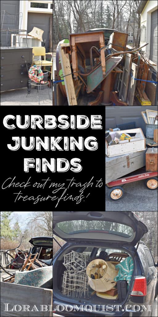 Trailer load of vintage curbside junking finds.