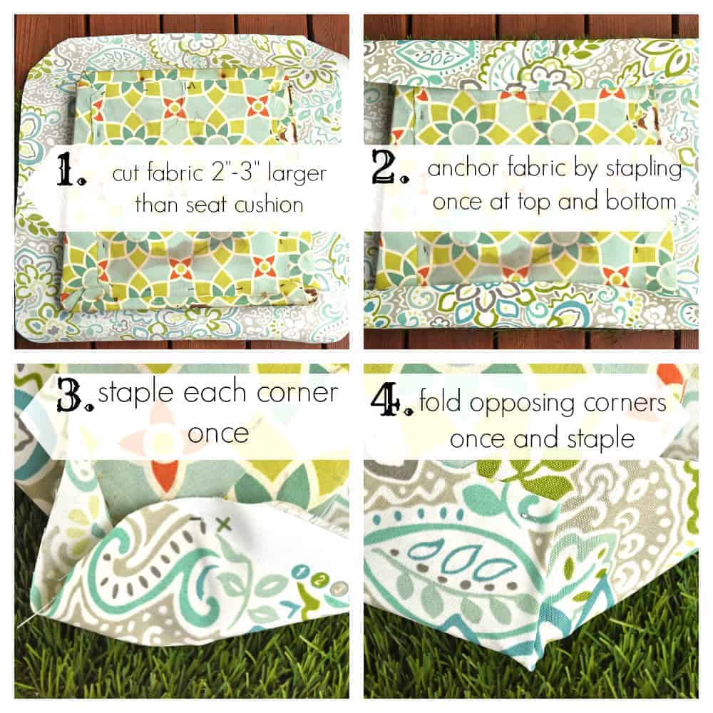 patio stapled seat cushion how to