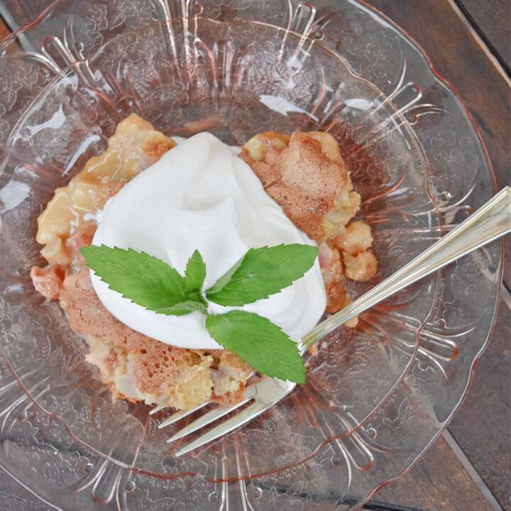 Rhubarb Crunch Dessert.