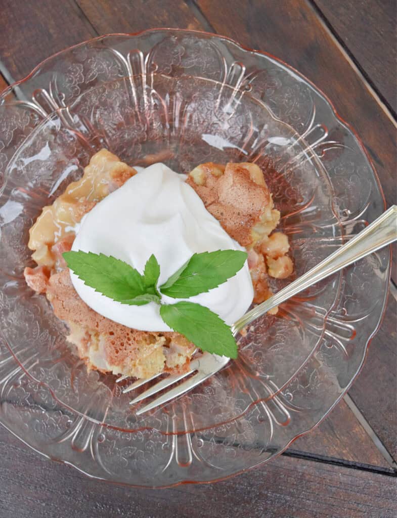 Rhubarb Crunch Dessert.