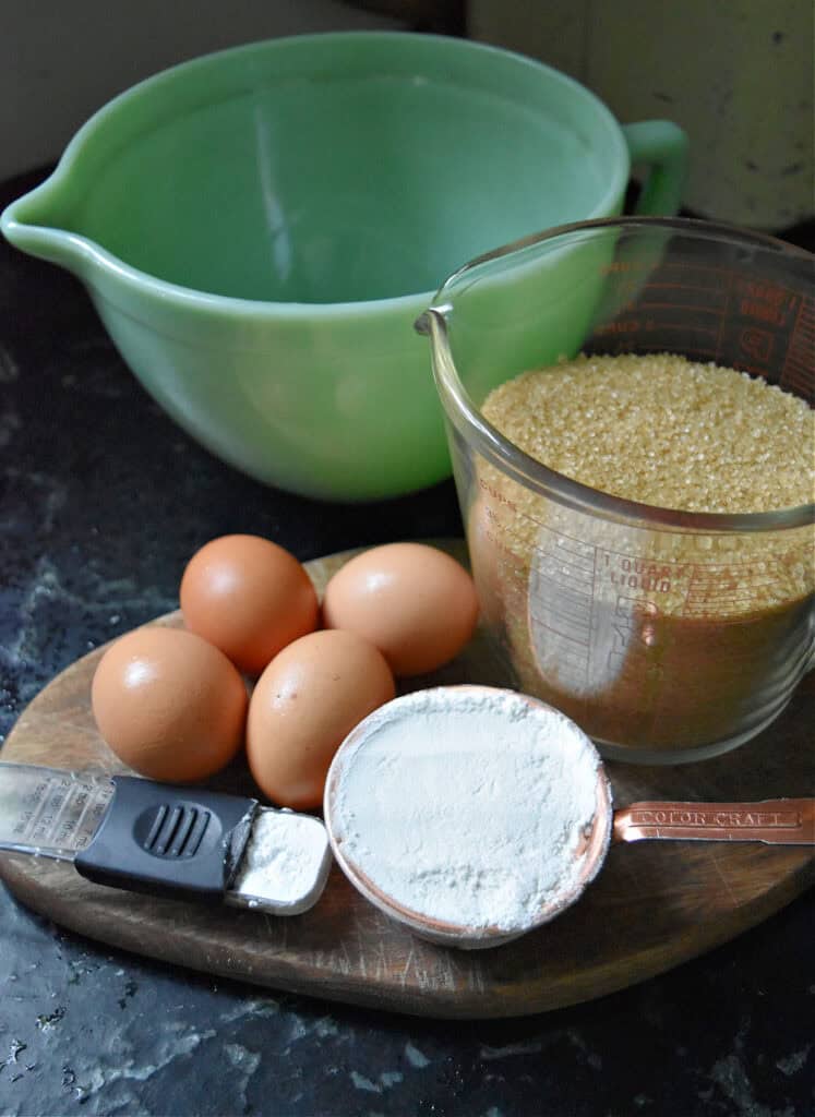 Ingredients to make Rhubarb Crunch