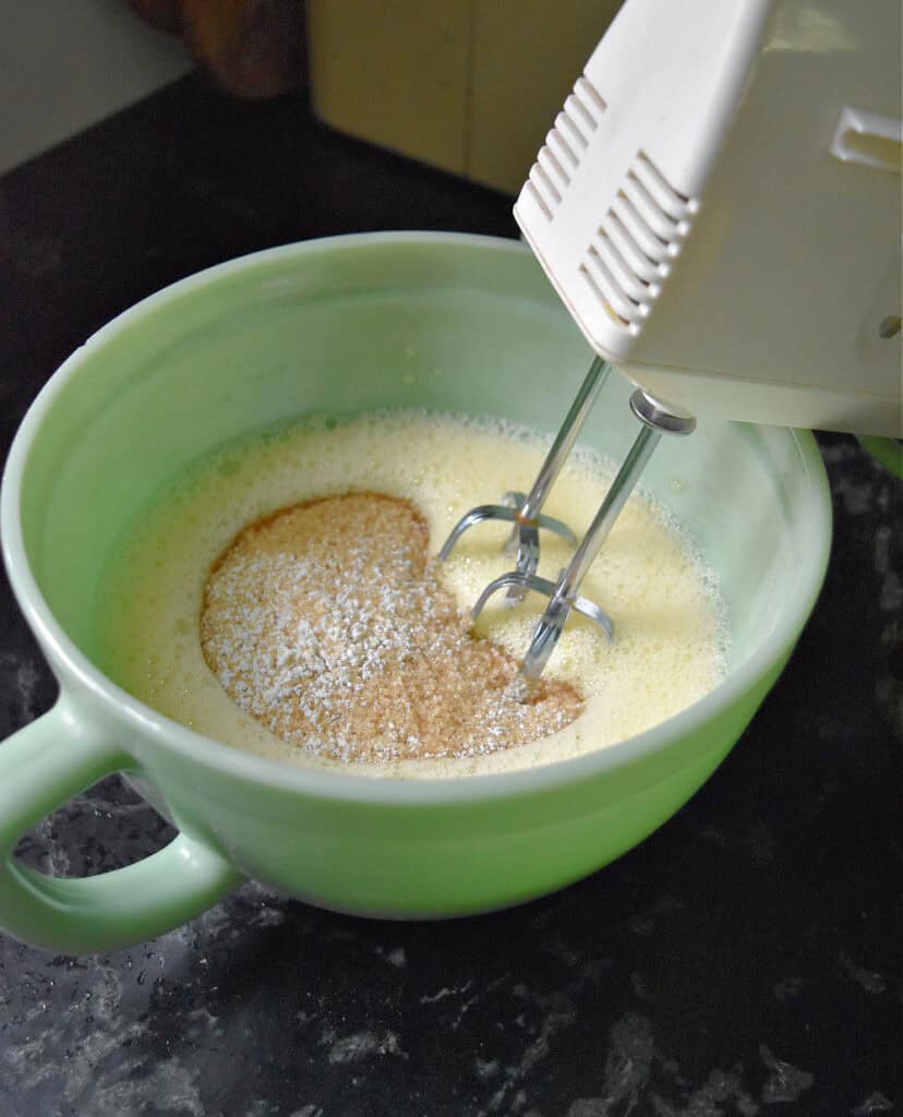 Mixer making dessert.