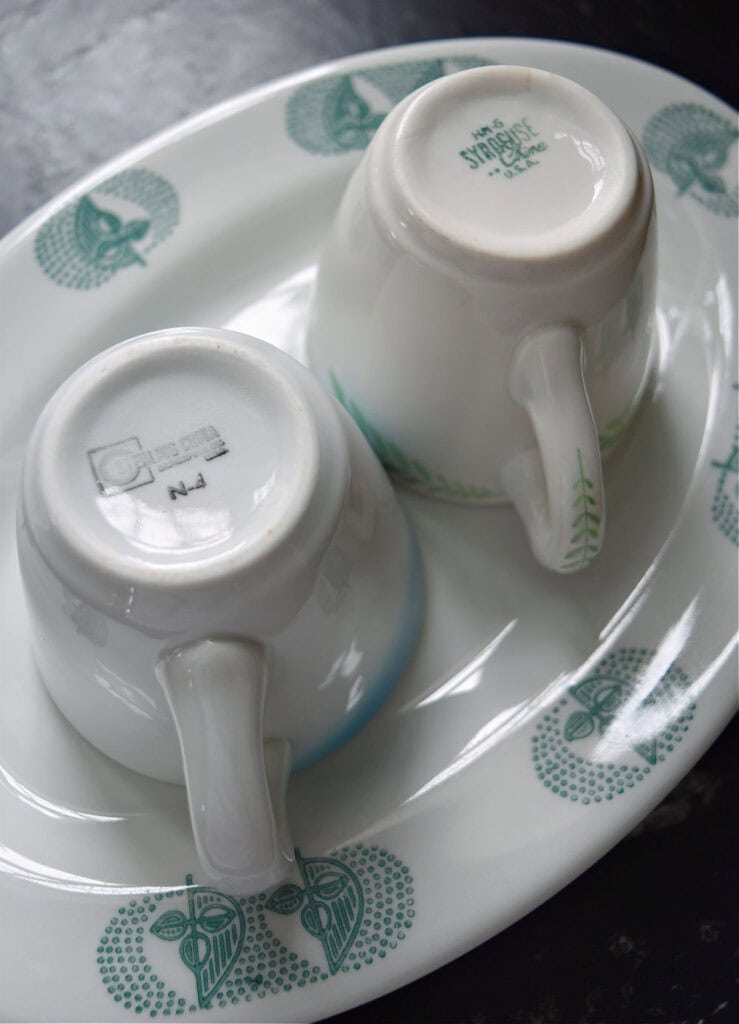 Vintage restaurantware dishes.