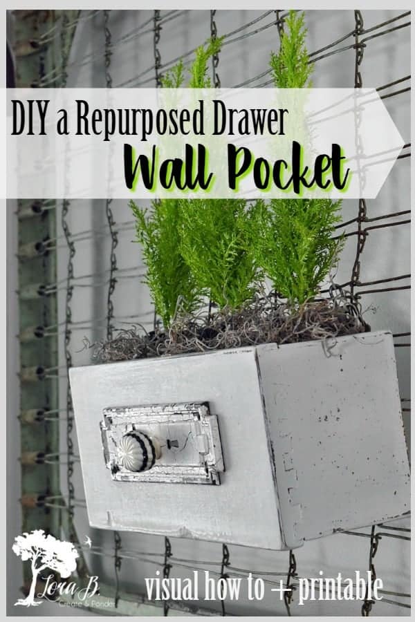 Repurposed Drawer Wall Pockets