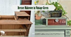 Dresser Makeover in Vintage Green