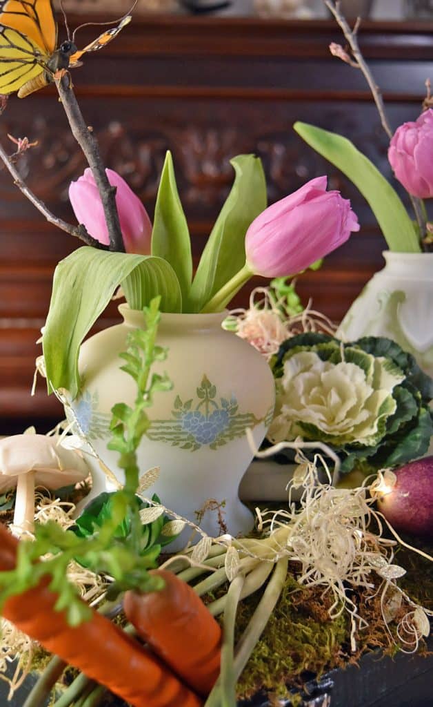 Vintage light fixture centerpiece