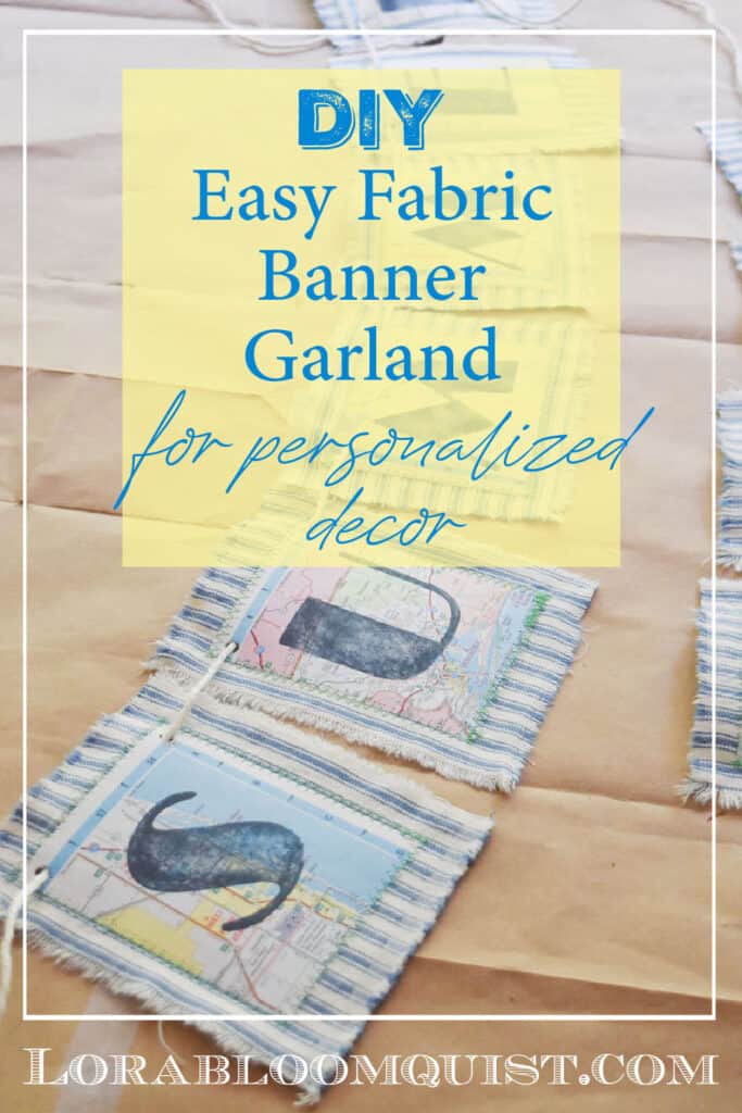 DIY fabric banner garland pin