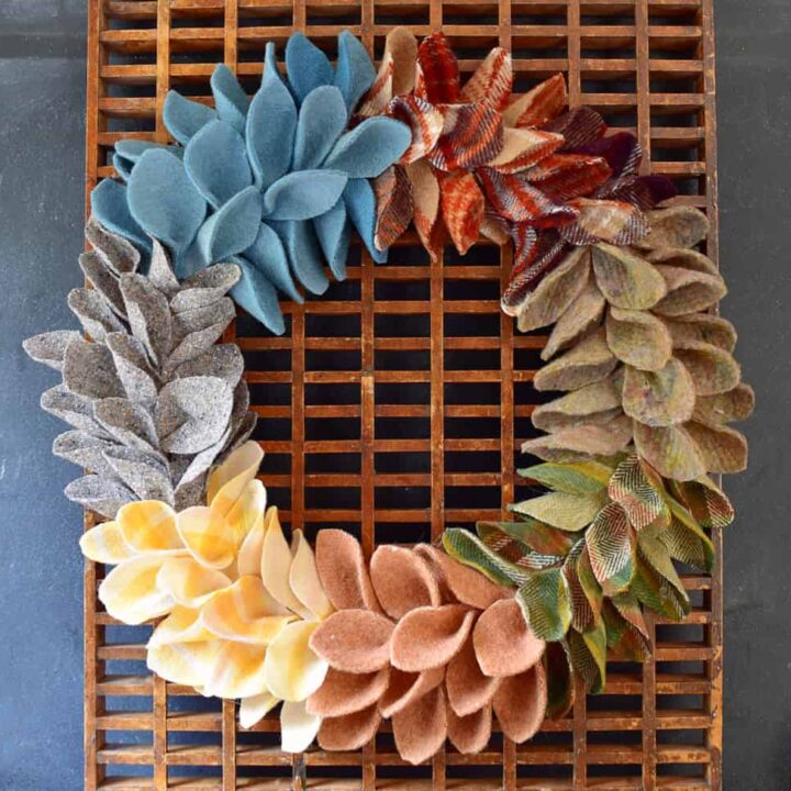 Leafy Fabric Scrap Wreath