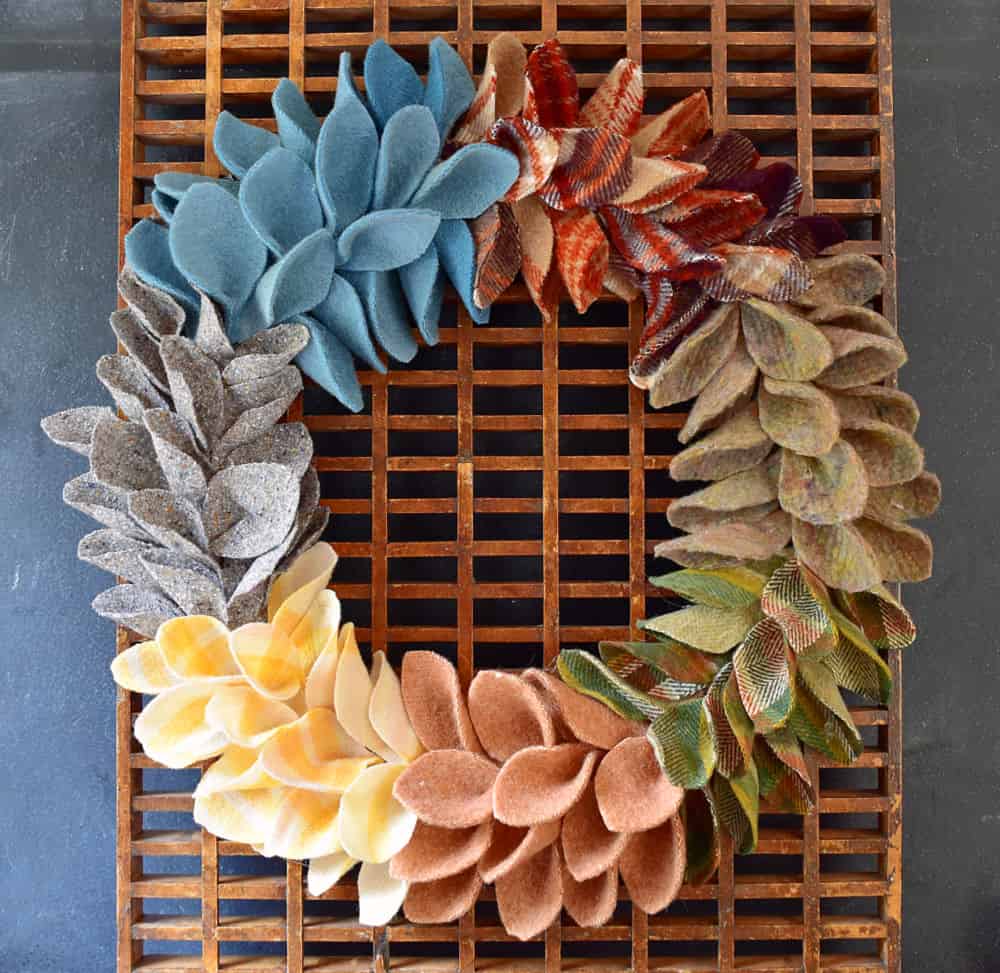 Leafy Fabric Scrap Wreath