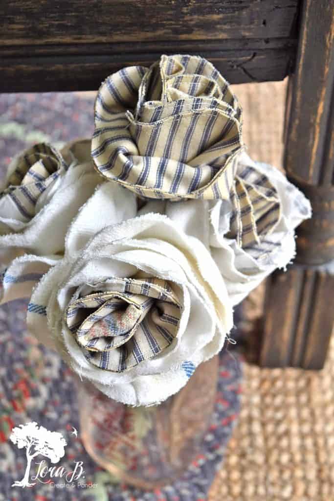 fabric roses