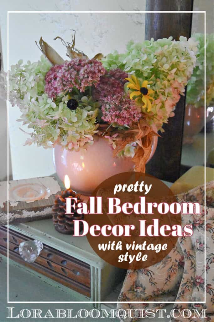 Fall garden flowers in pink ceramic pitcher