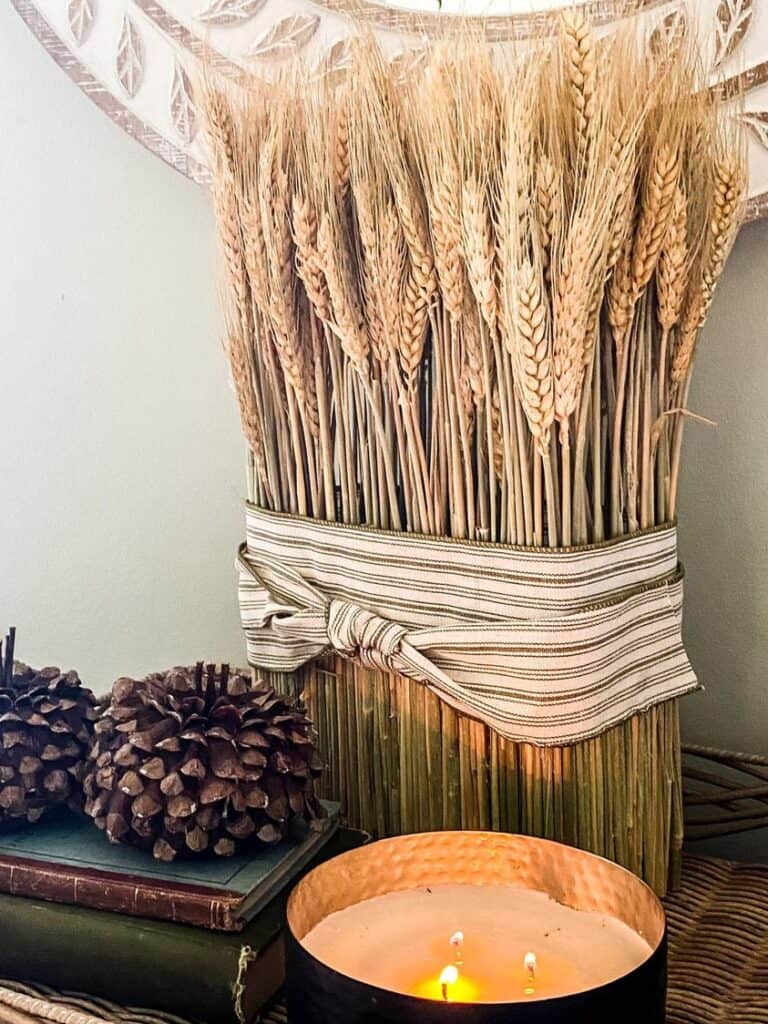 DIY Wheat centerpiece