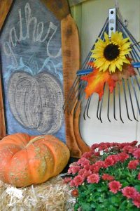 Fall Decorated Porch and Patio