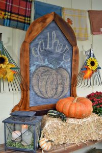 Fall Decorated Porch and Patio