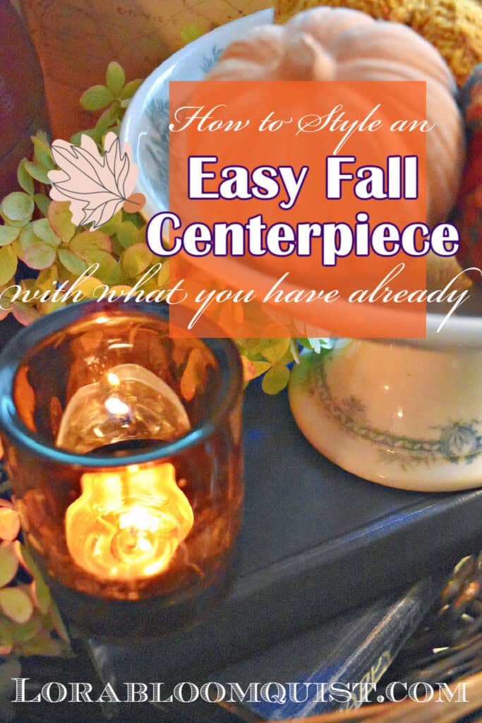 Simple Fall centerpiece ideas pin.