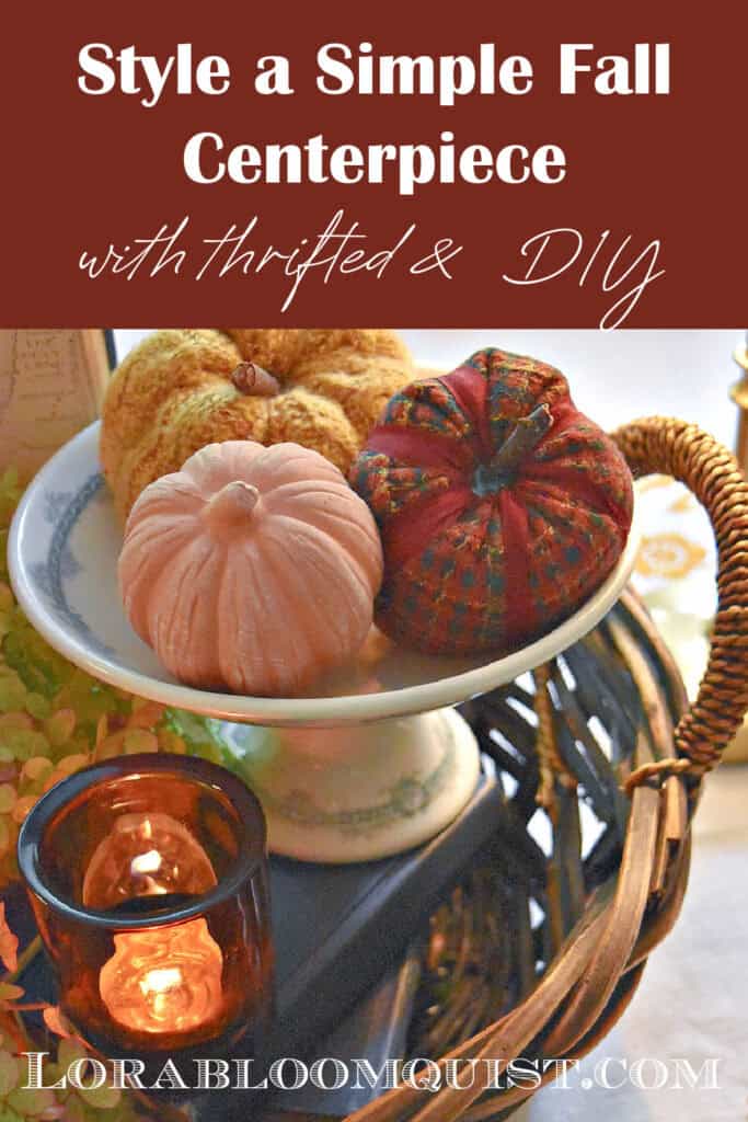 Simple Fall centerpiece ideas pin.