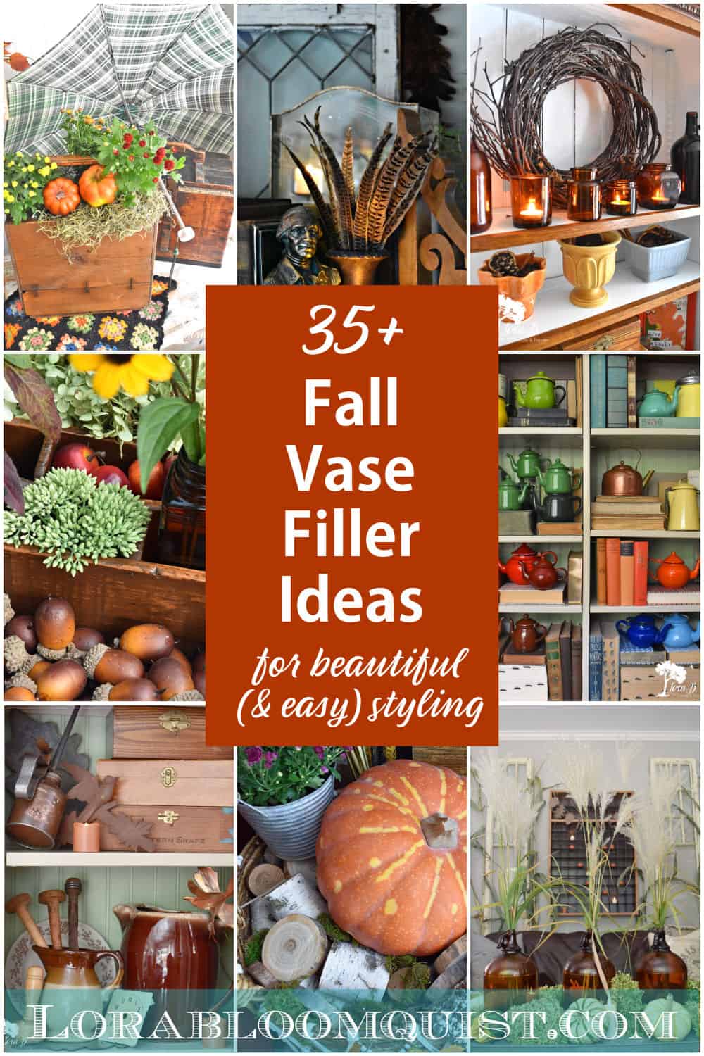 35+ Decorative Vase Filler Ideas for Beautiful (& easy) Fall Decor