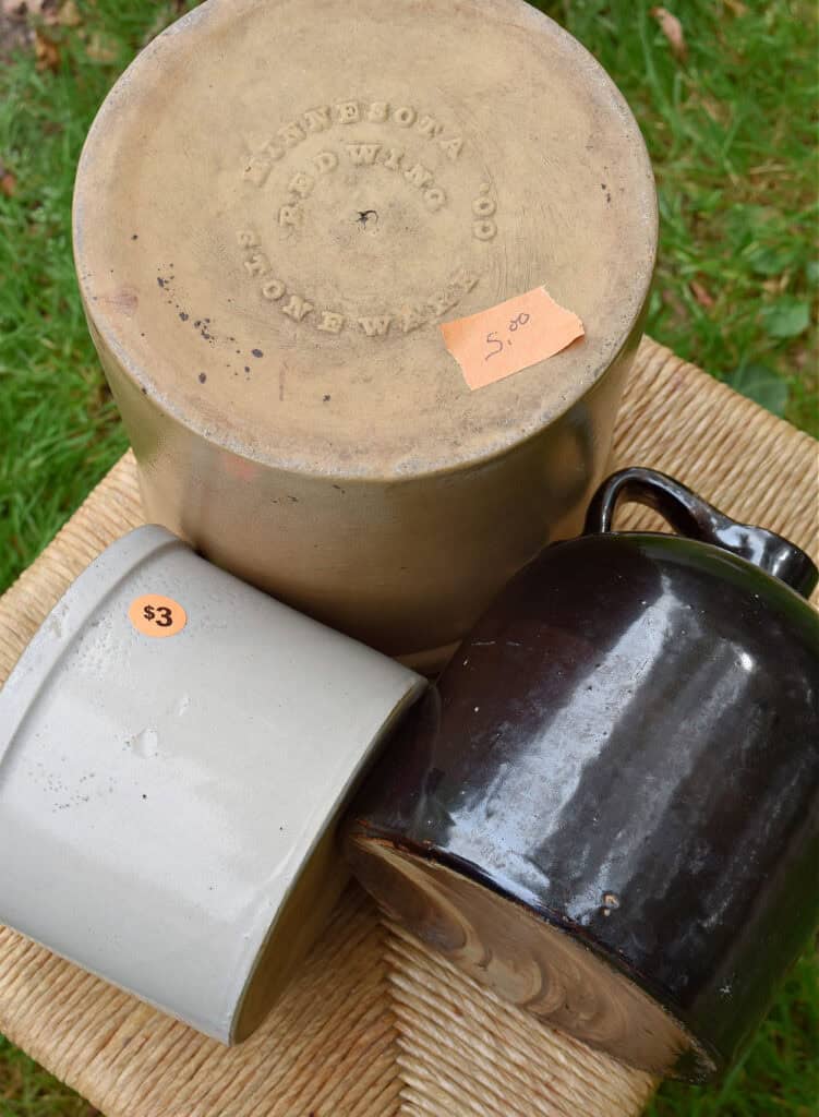 Thrifted vintage stoneware.