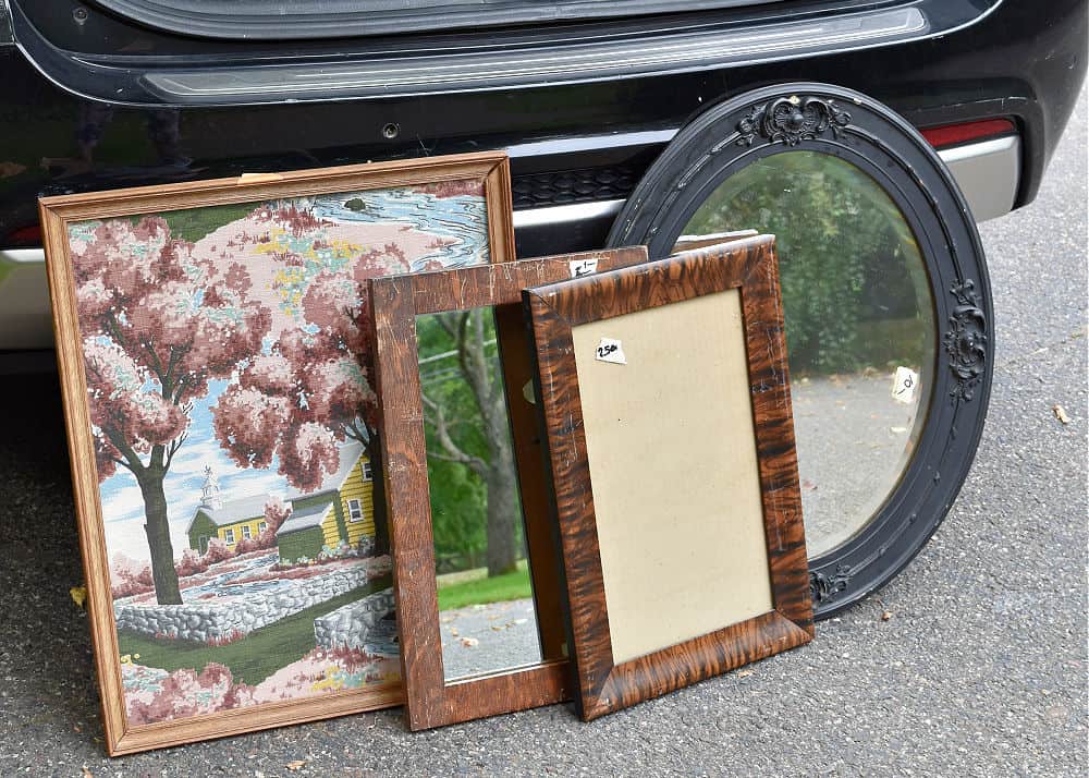 Thrifted frames and mirrors.