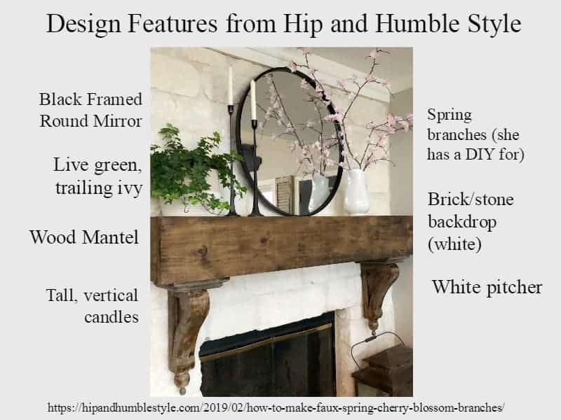 How to Decorate a Simple Spring Mantel - Lora Bloomquist~Create & Ponder