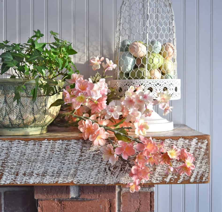 How to Decorate a Simple Spring Mantel