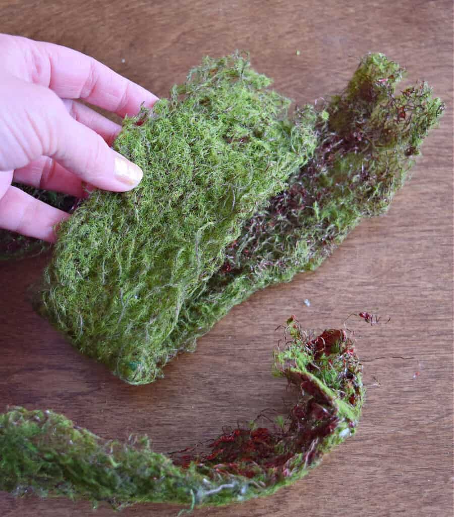 Faux moss roll.