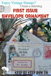 DIY stamp collector ornament
