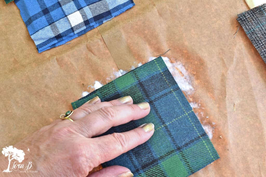 DIY Plaid Flannel Coasters how to