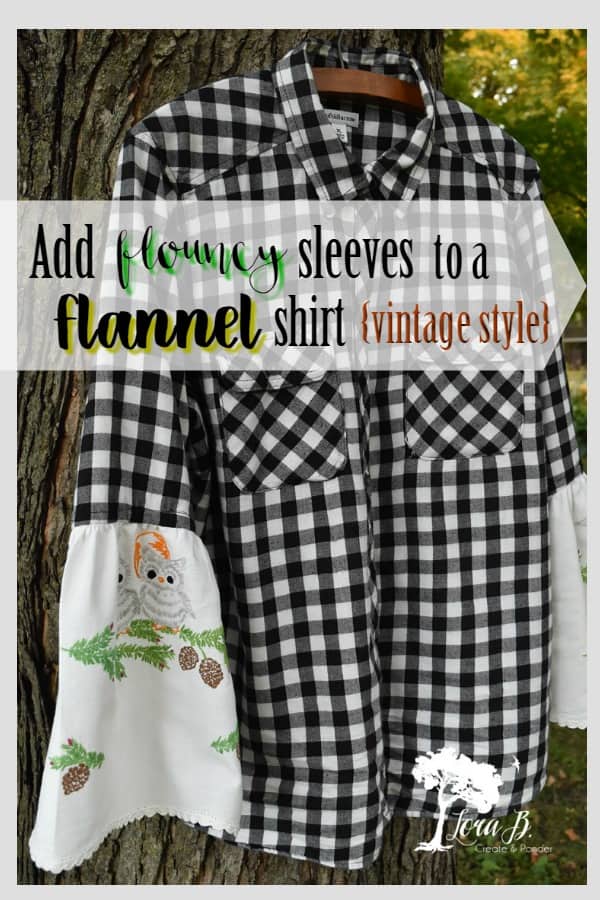 Add Flouncy Sleeves to a Flannel Shirt, Vintage Style - Lora B. Create ...