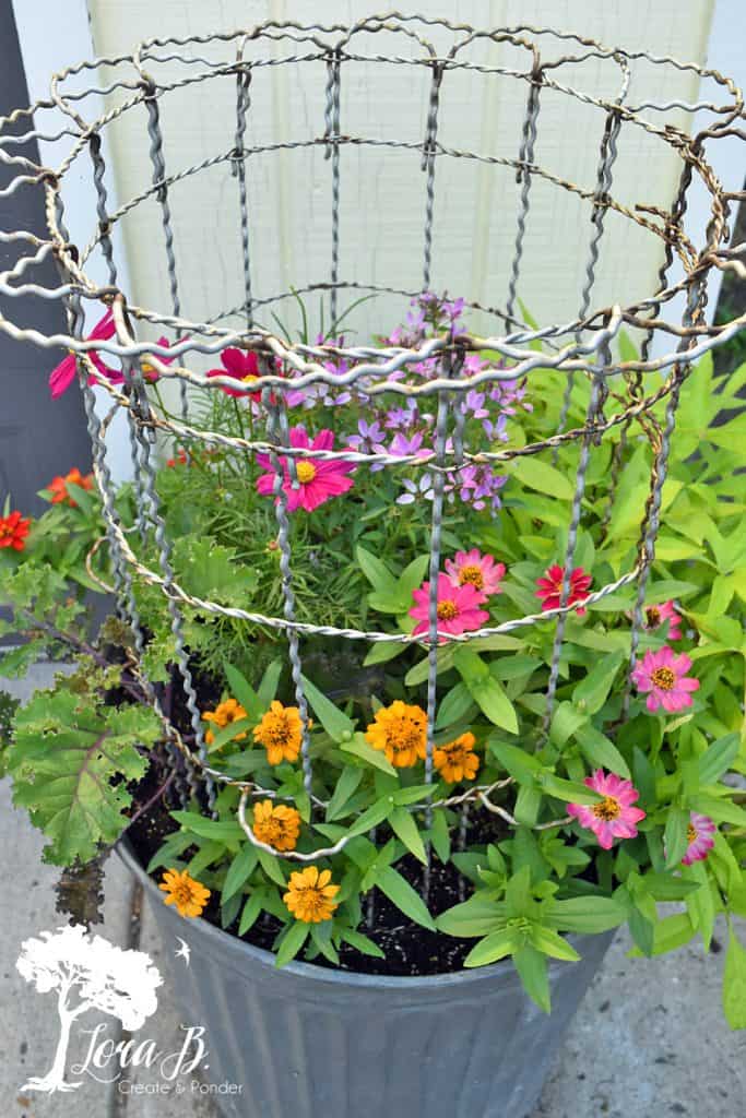 Repurposed Garbage Can Planter