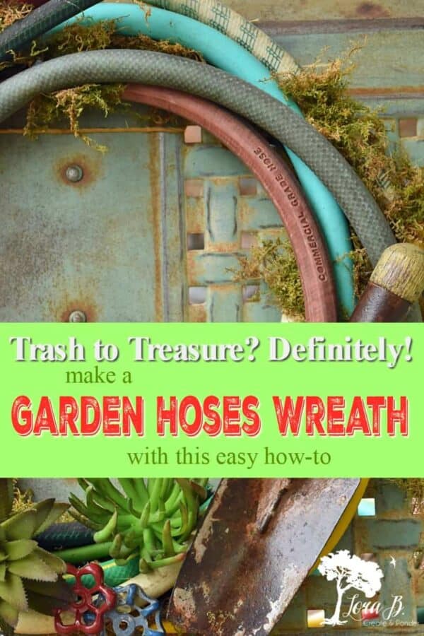 DIY Garden Hoses Wreath Lora BloomquistCreate & Ponder