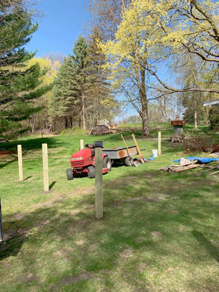 Building a picket fenced garden.