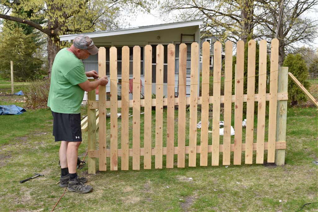 Building a custom picket fence.