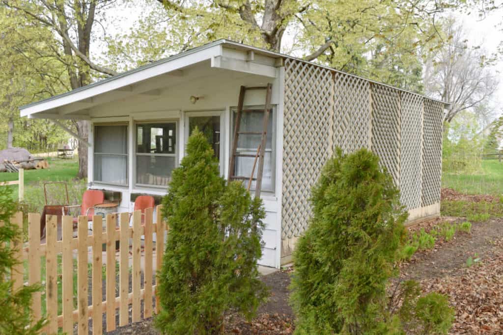 Old screened porch.