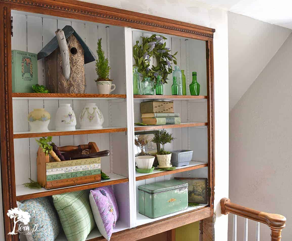 garden-inspired shelves