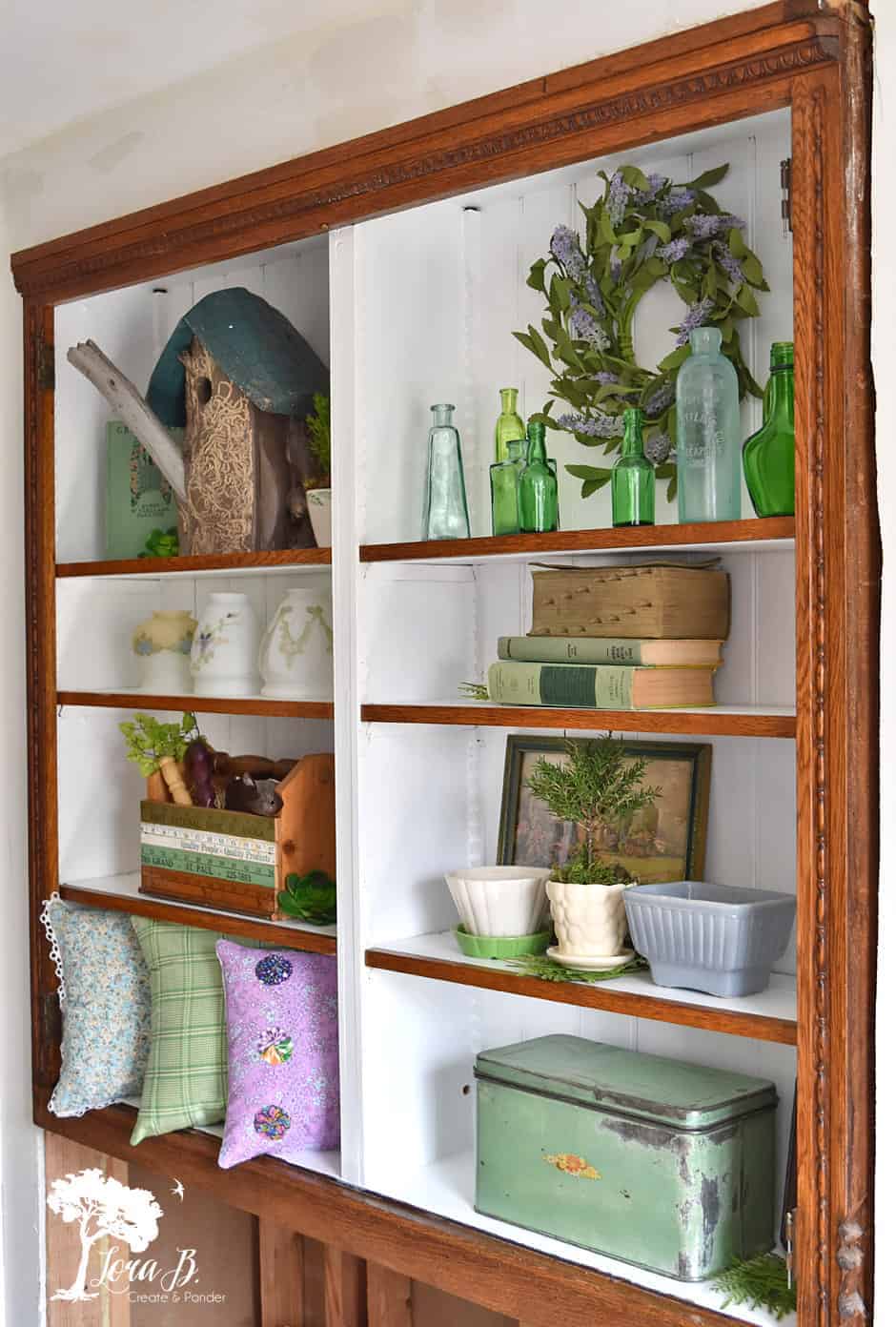 garden-inspired shelves