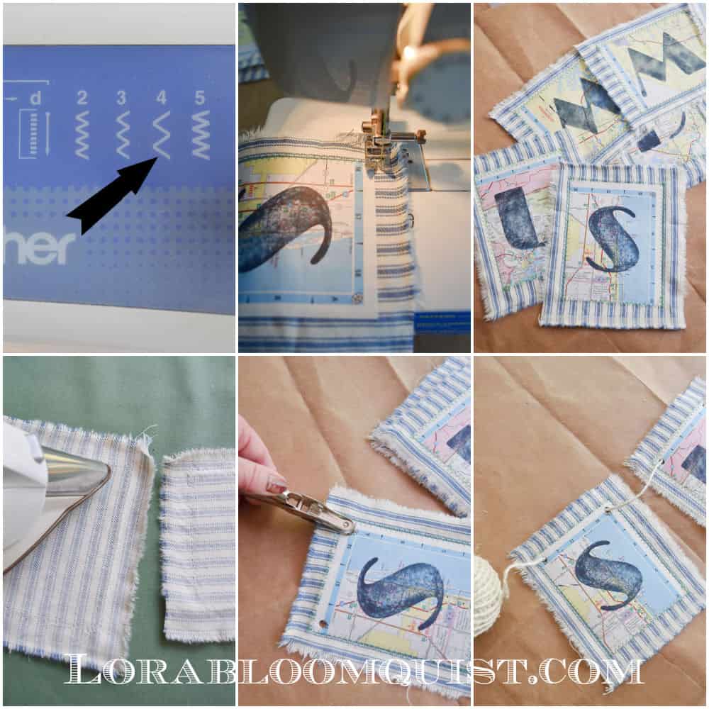 Crafting a stenciled letter banner how to.