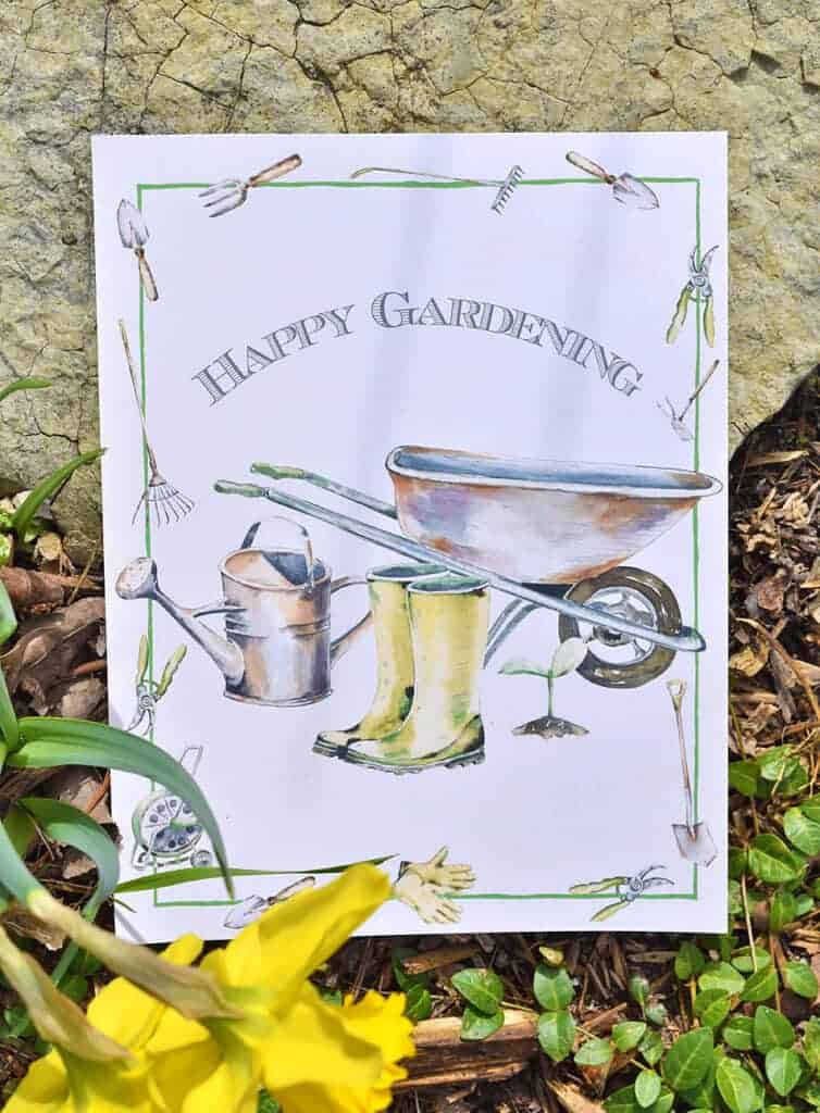 Happy Gardening Printable