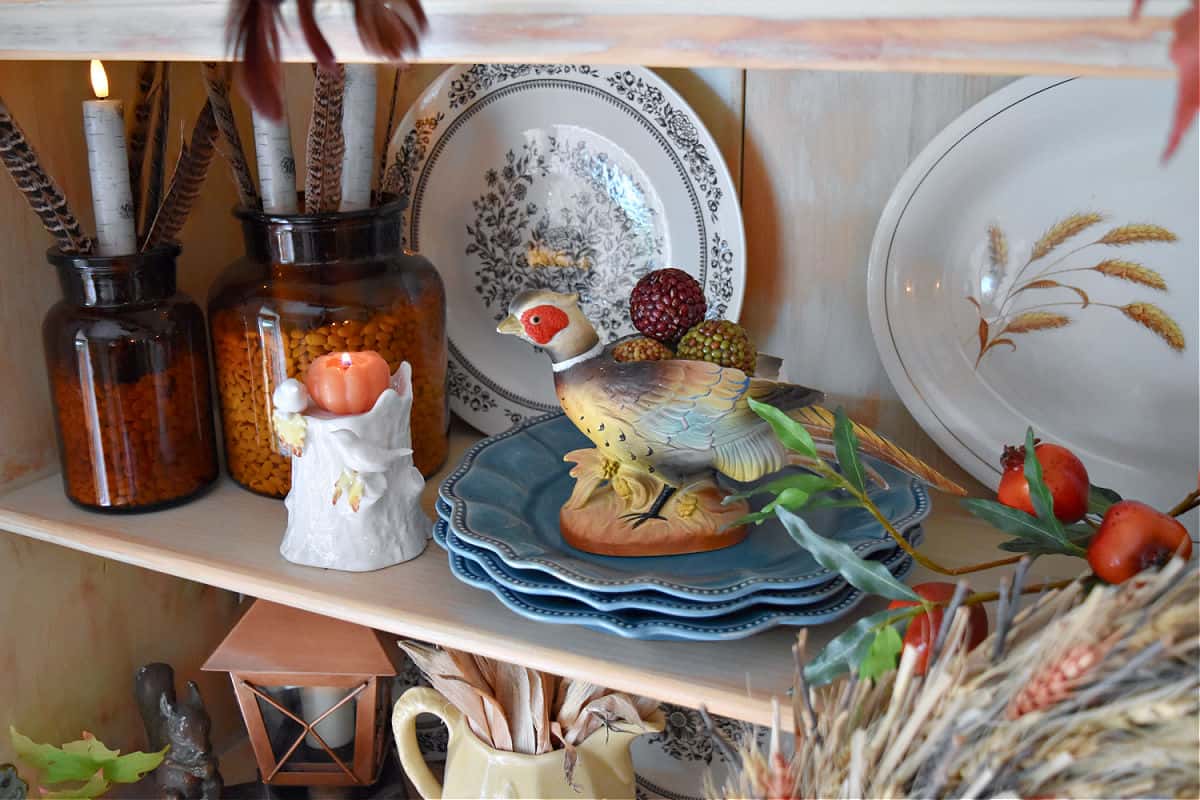 A Harvest Decorated Hutch with The Collected Look