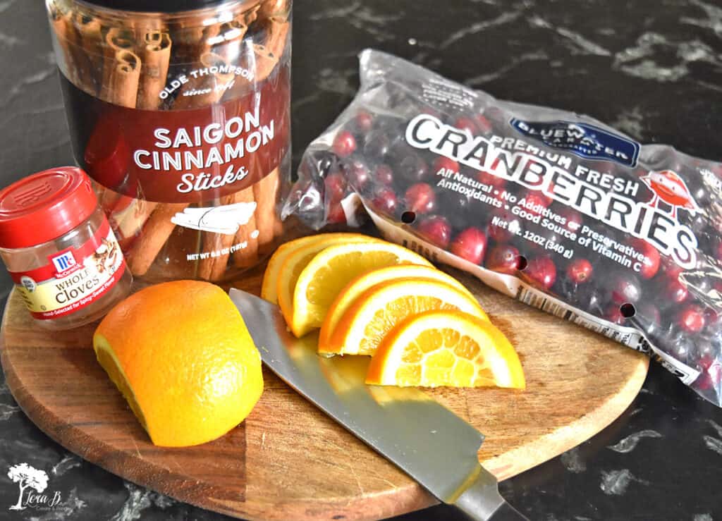 Fresh orange slices, cranberries and spices combine in a saucepan for an aromatic holiday simmer.