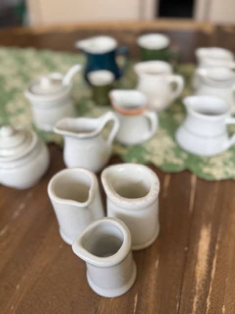 Vintage creamer collection.
