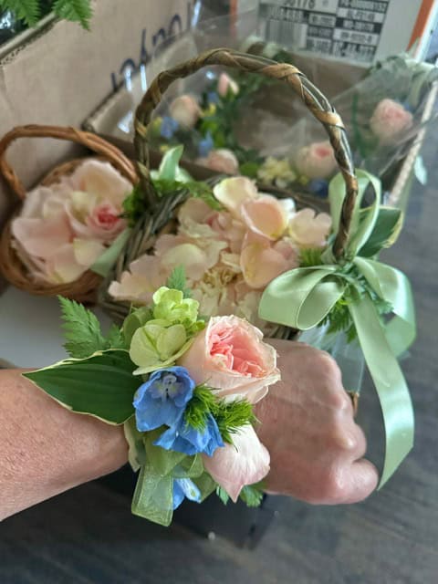 Wrist corsage for wedding.