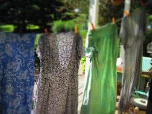 vintage clothes line drying