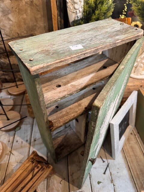 Chippy old green cabinet.