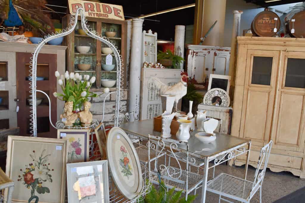 Vintage patio set in store display