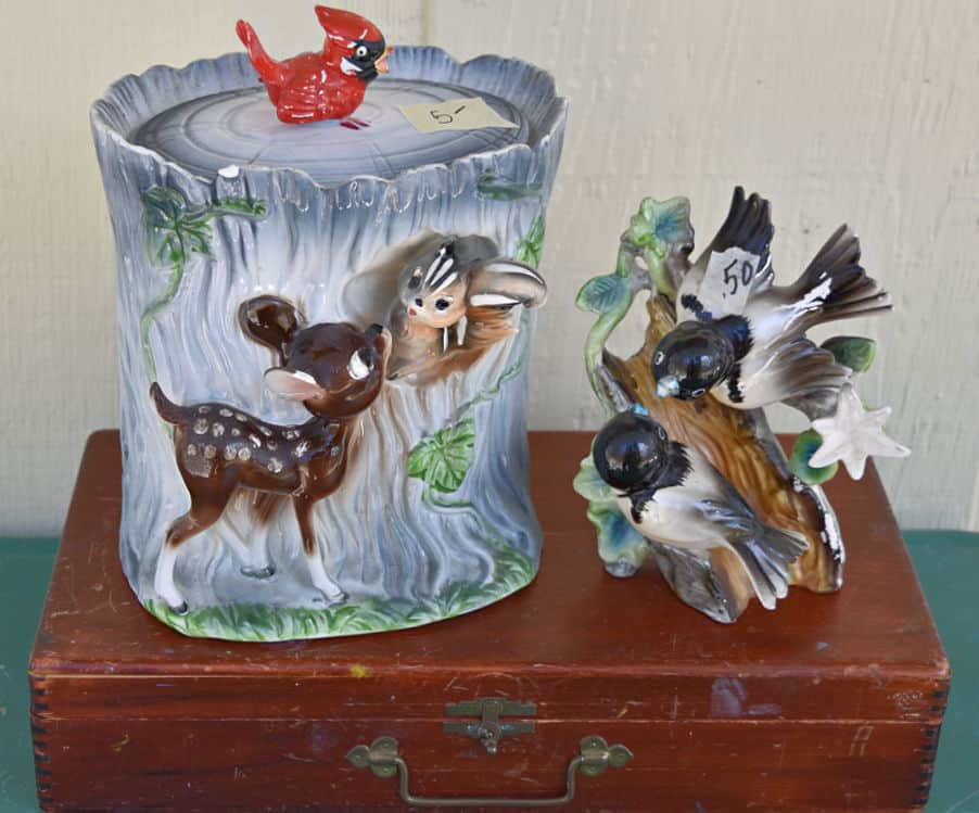 Vintage porcelain figurines with animals