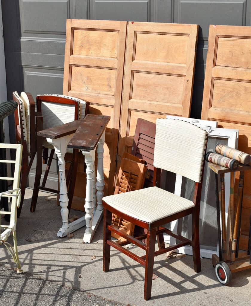 Vintage wooden junk finds.